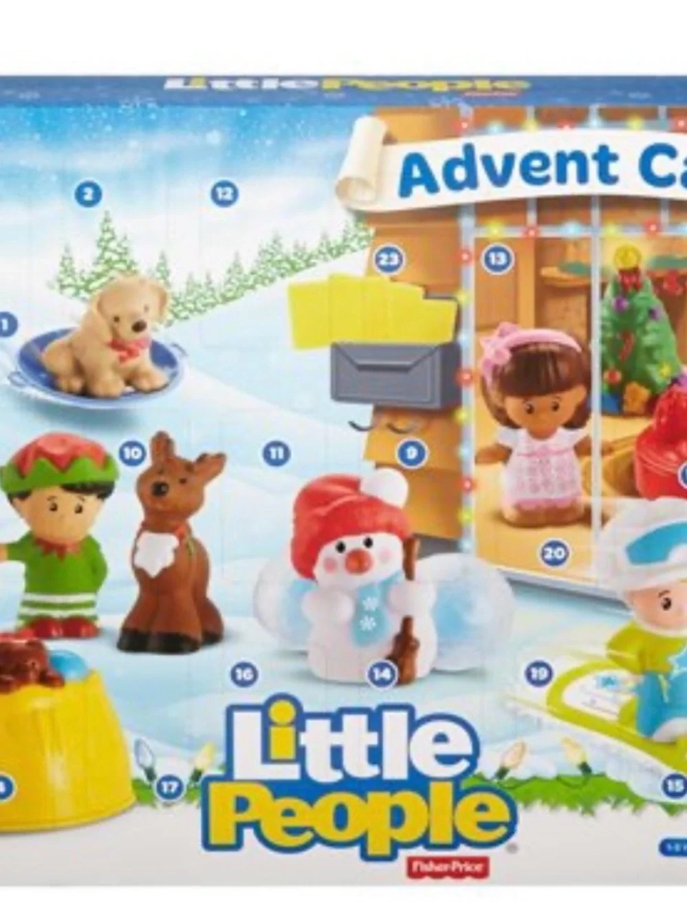 Little People Christmas Brown Dog Replacement Figurine with Red Collar - Pet Toy